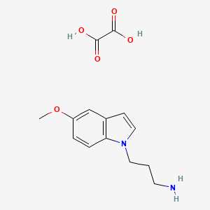 molecular formula C14H18N2O5 B2604979 3-(5-methoxy-1H-indol-1-yl)propan-1-amine oxalate CAS No. 18211-70-6; 46397-97-1