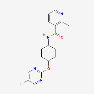 molecular formula C17H19FN4O2 B2604986 N-((1r,4r)-4-((5-氟嘧啶-2-基)氧代)环己基)-2-甲基烟酰胺 CAS No. 2034319-24-7