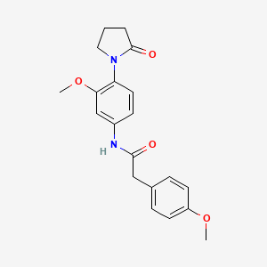 N-(3-methoxy-4-(2-oxopyrrolidin-1-yl)phenyl)-2-(4-methoxyphenyl)acetamide