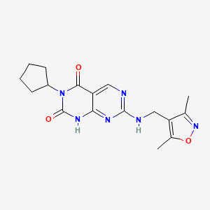 3-cyclopentyl-7-(((3,5-dimethylisoxazol-4-yl)methyl)amino)pyrimido[4,5-d]pyrimidine-2,4(1H,3H)-dione