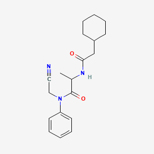 molecular formula C19H25N3O2 B2605005 N-(cyanomethyl)-2-(2-cyclohexylacetamido)-N-phenylpropanamide CAS No. 2094125-24-1