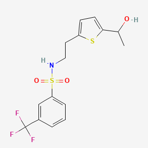 N-(2-(5-(1-hydroxyethyl)thiophen-2-yl)ethyl)-3-(trifluoromethyl)benzenesulfonamide