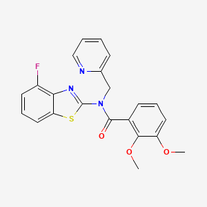 molecular formula C22H18FN3O3S B2605025 N-(4-fluorobenzo[d]thiazol-2-yl)-2,3-dimethoxy-N-(pyridin-2-ylmethyl)benzamide CAS No. 899964-35-3