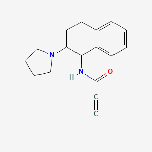 molecular formula C18H22N2O B2605027 N-(2-Pyrrolidin-1-yl-1,2,3,4-tetrahydronaphthalen-1-yl)but-2-ynamide CAS No. 2411250-12-7
