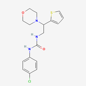 1-(4-Chlorophenyl)-3-(2-morpholino-2-(thiophen-2-yl)ethyl)urea