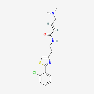 (E)-N-[2-[2-(2-Chlorophenyl)-1,3-thiazol-4-yl]ethyl]-4-(dimethylamino)but-2-enamide