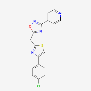 5-((4-(4-Chlorophenyl)thiazol-2-yl)methyl)-3-(pyridin-4-yl)-1,2,4-oxadiazole
