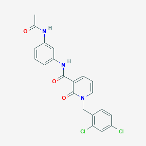 molecular formula C21H17Cl2N3O3 B2605058 N-(3-acetamidophenyl)-1-(2,4-dichlorobenzyl)-2-oxo-1,2-dihydropyridine-3-carboxamide CAS No. 941953-58-8