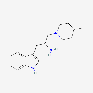 molecular formula C17H25N3 B2605068 1-(1H-Indol-3-yl)-3-(4-methylpiperidin-1-yl)propan-2-amine CAS No. 2361634-81-1