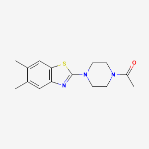 molecular formula C15H19N3OS B2605070 1-(4-(5,6-Dimethylbenzo[d]thiazol-2-yl)piperazin-1-yl)ethanone CAS No. 952988-05-5