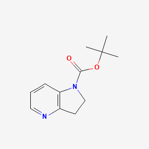 molecular formula C12H16N2O2 B2605079 tert-butyl 2,3-dihydro-1H-pyrrolo[3,2-b]pyridine-1-carboxylate CAS No. 1254360-67-2