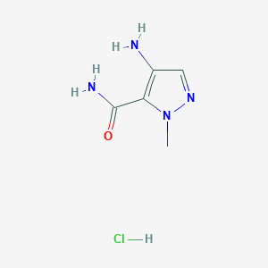 molecular formula C5H9ClN4O B2605083 4-amino-1-methyl-1H-pyrazole-5-carboxamide hydrochloride CAS No. 939979-31-4