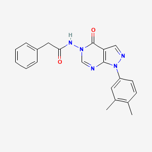 molecular formula C21H19N5O2 B2605086 N-(1-(3,4-dimethylphenyl)-4-oxo-1H-pyrazolo[3,4-d]pyrimidin-5(4H)-yl)-2-phenylacetamide CAS No. 900009-11-2