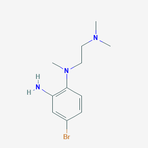 molecular formula C11H18BrN3 B2605101 4-bromo-N1-[2-(dimethylamino)ethyl]-N1-methylbenzene-1,2-diamine CAS No. 1338949-68-0