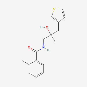 molecular formula C16H19NO2S B2605102 N-{2-hydroxy-2-[(thiophen-3-yl)methyl]propyl}-2-methylbenzamide CAS No. 2097860-95-0