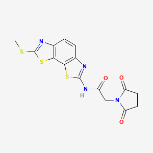 2-(2,5-dioxopyrrolidin-1-yl)-N-(2-methylsulfanyl-[1,3]thiazolo[4,5-g][1,3]benzothiazol-7-yl)acetamide