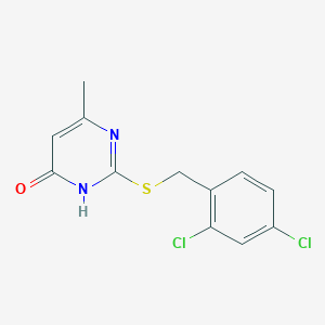 molecular formula C12H10Cl2N2OS B2605109 2-((2,4-Dichlorobenzyl)sulfanyl)-6-methyl-4-pyrimidinol CAS No. 91961-86-3