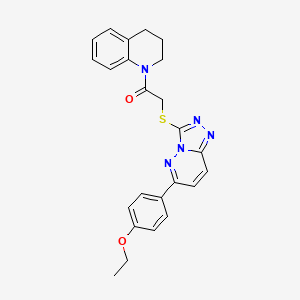 molecular formula C24H23N5O2S B2605113 1-(3,4-二氢喹啉-1(2H)-基)-2-((6-(4-乙氧基苯基)-[1,2,4]三唑并[4,3-b]哒嗪-3-基)硫代)乙酮 CAS No. 894061-48-4