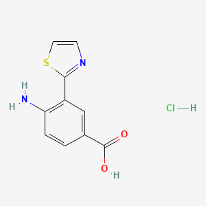 4-Amino-3-(1,3-thiazol-2-yl)benzoic acid;hydrochloride