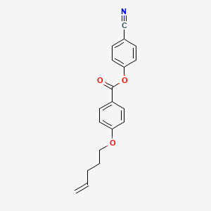 molecular formula C19H17NO3 B2605118 Benzoic acid, 4-(4-pentenyloxy)-, 4-cyanophenyl ester CAS No. 82971-50-4