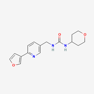 3-{[6-(furan-3-yl)pyridin-3-yl]methyl}-1-(oxan-4-yl)urea