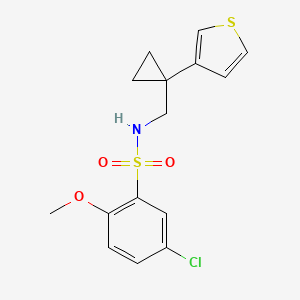 5-Chloro-2-methoxy-N-[(1-thiophen-3-ylcyclopropyl)methyl]benzenesulfonamide