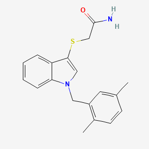molecular formula C19H20N2OS B2605125 2-((1-(2,5-dimethylbenzyl)-1H-indol-3-yl)thio)acetamide CAS No. 851412-76-5