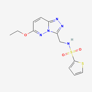molecular formula C12H13N5O3S2 B2605133 N-((6-ethoxy-[1,2,4]triazolo[4,3-b]pyridazin-3-yl)methyl)thiophene-2-sulfonamide CAS No. 2034418-50-1