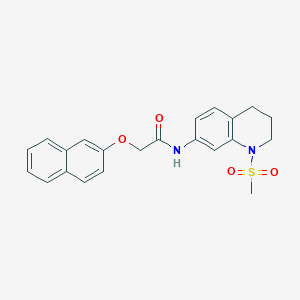 molecular formula C22H22N2O4S B2605141 N-(1-甲基磺酰基-3,4-二氢-2H-喹啉-7-基)-2-萘-2-氧基乙酰胺 CAS No. 941945-03-5