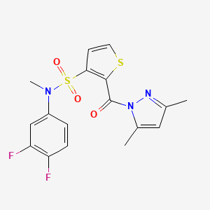 N-(3,4-difluorophenyl)-2-[(3,5-dimethyl-1H-pyrazol-1-yl)carbonyl]-N-methylthiophene-3-sulfonamide