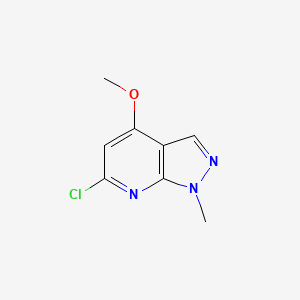 molecular formula C8H8ClN3O B2605152 6-Chloro-4-methoxy-1-methyl-1H-pyrazolo[3,4-b]pyridine CAS No. 2225146-62-1