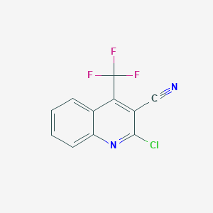 molecular formula C11H4ClF3N2 B2605155 2-Chloro-4-(trifluoromethyl)quinoline-3-carbonitrile CAS No. 2580204-33-5