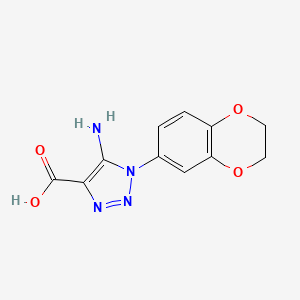 5-Amino-1-(2,3-dihydrobenzo[b][1,4]dioxin-6-yl)-1H-1,2,3-triazole-4-carboxylic acid