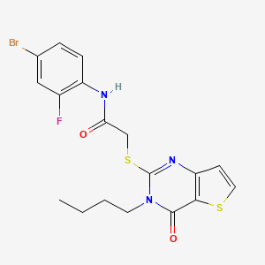 N-(4-bromo-2-fluorophenyl)-2-({3-butyl-4-oxo-3H,4H-thieno[3,2-d]pyrimidin-2-yl}sulfanyl)acetamide