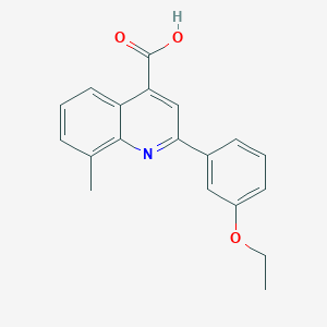 molecular formula C19H17NO3 B2605167 2-(3-乙氧苯基)-8-甲基喹啉-4-羧酸 CAS No. 522620-92-4