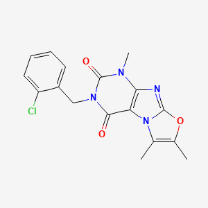 2-[(2-Chlorophenyl)methyl]-4,7,8-trimethylpurino[8,7-b][1,3]oxazole-1,3-dione