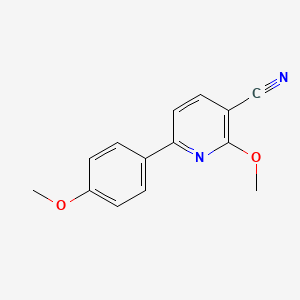 molecular formula C14H12N2O2 B2605177 2-甲氧基-6-(4-甲氧基苯基)烟酸腈 CAS No. 306977-92-4
