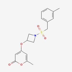 6-methyl-4-((1-((3-methylbenzyl)sulfonyl)azetidin-3-yl)oxy)-2H-pyran-2-one