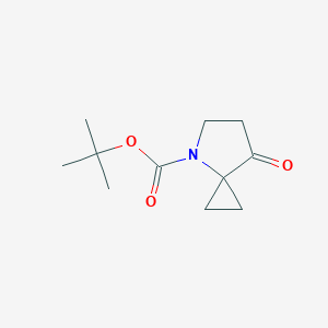 molecular formula C11H17NO3 B2605182 叔丁基 7-氧代-4-氮代螺[2.4]庚烷-4-羧酸酯 CAS No. 2091736-28-4