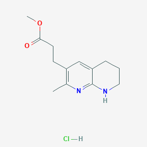 Methyl 3-(2-methyl-5,6,7,8-tetrahydro-1,8-naphthyridin-3-yl)propanoate;hydrochloride
