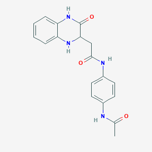 molecular formula C18H18N4O3 B2605192 N-(4-乙酰氨基苯基)-2-(3-氧代-1,2,3,4-四氢喹喔啉-2-基)乙酰胺 CAS No. 1008865-40-4