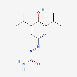 molecular formula C13H19N3O2 B2605194 2-(3,5-二异丙基-4-氧代环己xa-2,5-二烯-1-亚甲基)肼基甲酰胺 CAS No. 315698-97-6