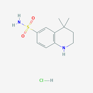 4,4-Dimethyl-2,3-dihydro-1H-quinoline-6-sulfonamide;hydrochloride