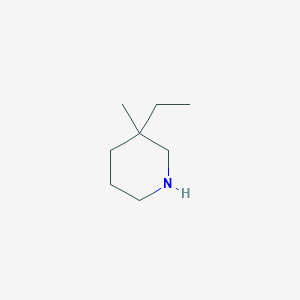 molecular formula C8H17N B2605198 3-Ethyl-3-methylpiperidine CAS No. 856838-95-4