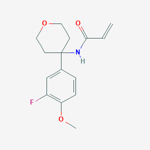 N-[4-(3-Fluoro-4-methoxyphenyl)oxan-4-yl]prop-2-enamide
