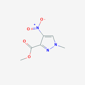 molecular formula C6H7N3O4 B2605214 Methyl 1-methyl-4-nitro-1H-pyrazole-3-carboxylate CAS No. 378203-86-2; 400877-57-8; 4598-86-1