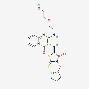 (Z)-5-((2-((2-(2-hydroxyethoxy)ethyl)amino)-4-oxo-4H-pyrido[1,2-a]pyrimidin-3-yl)methylene)-3-((tetrahydrofuran-2-yl)methyl)-2-thioxothiazolidin-4-one