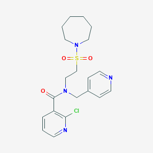 N-[2-(azepan-1-ylsulfonyl)ethyl]-2-chloro-N-(pyridin-4-ylmethyl)pyridine-3-carboxamide