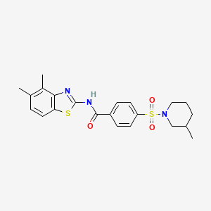 N-(4,5-dimethylbenzo[d]thiazol-2-yl)-4-((3-methylpiperidin-1-yl)sulfonyl)benzamide