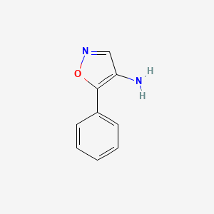 molecular formula C9H8N2O B2605222 5-Phenyl-1,2-oxazol-4-amine CAS No. 873581-58-9